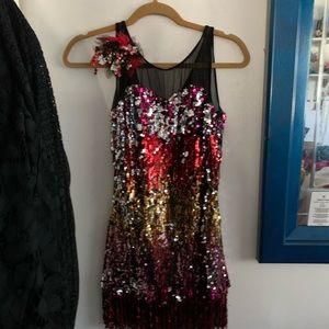 Black Firey Tap Solo Costume, Comes with a hair clip